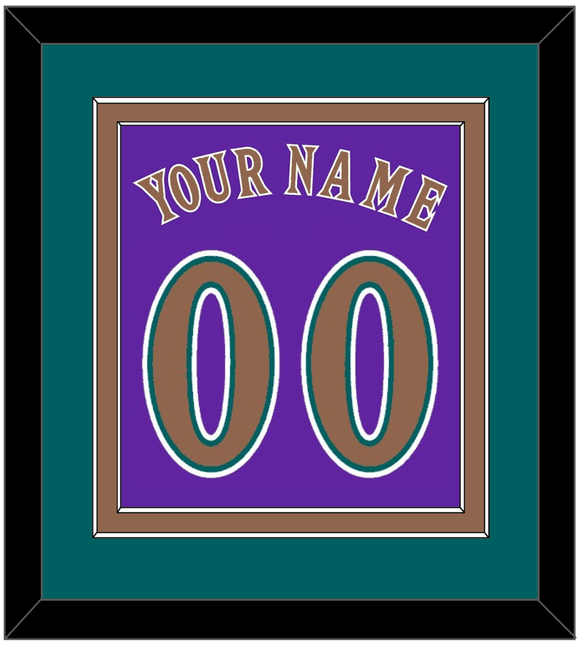 Arizona Name & Number - Alternate Purple (1998-2002) - Double Mat 3