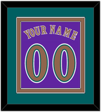 Arizona Name & Number - Alternate Purple (1998-2002) - Double Mat 3