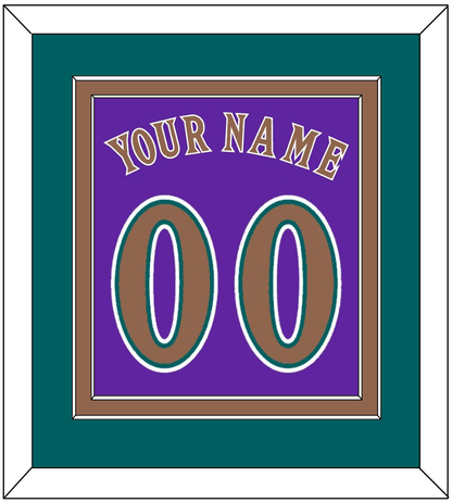 Arizona Name & Number - Alternate Purple (1998-2002) - Signature Tier 3