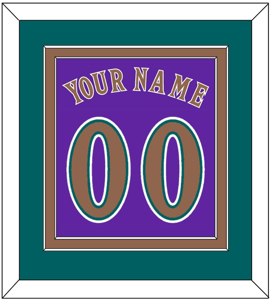 Arizona Name & Number - Alternate Purple (1998-2002) - Signature Tier 3