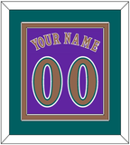 Arizona Name & Number - Alternate Purple (1998-2002) - Double Mat 3