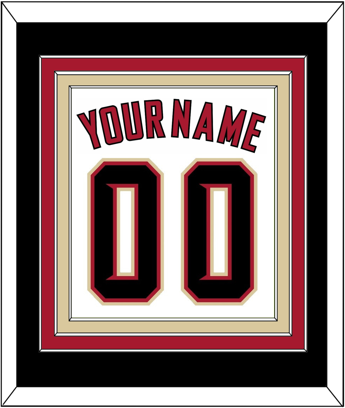 Arizona Name & Number - Home White (2020-2023) - Premier Tier 3