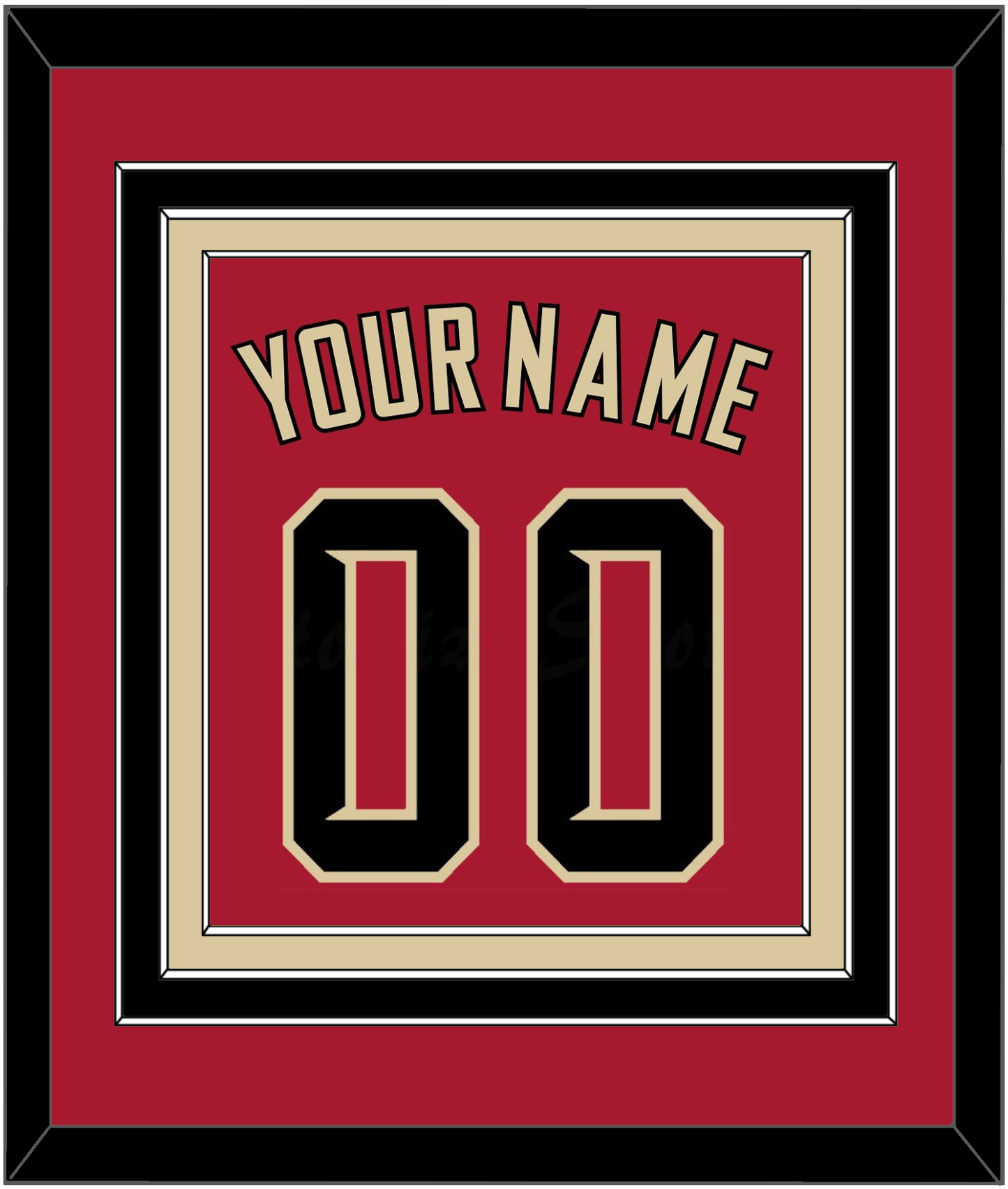 Arizona Name & Number - Alternate Red (2020-2023) - Premier Tier 2