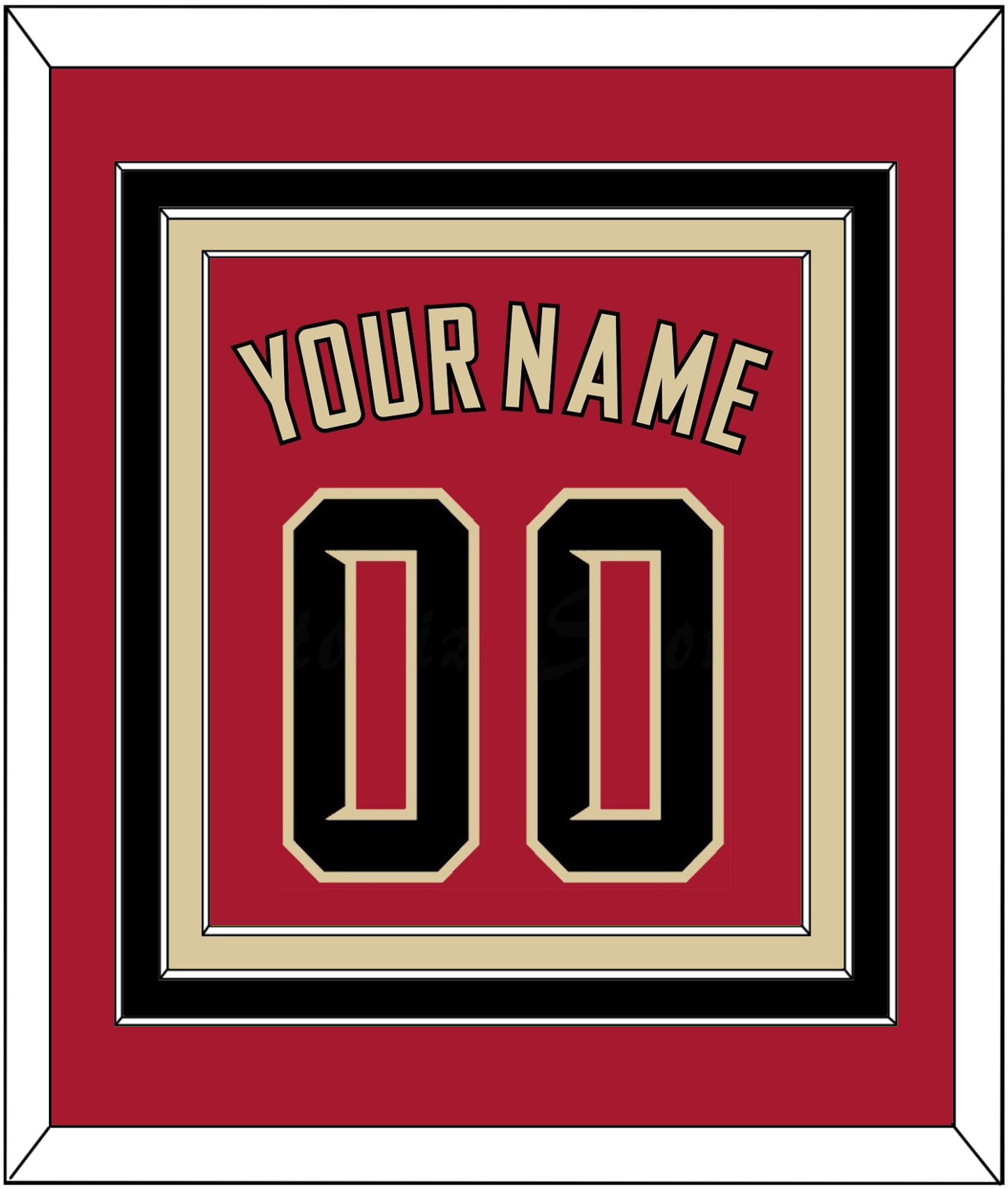 Arizona Name & Number - Alternate Red (2020-2023) - Premier Tier 2