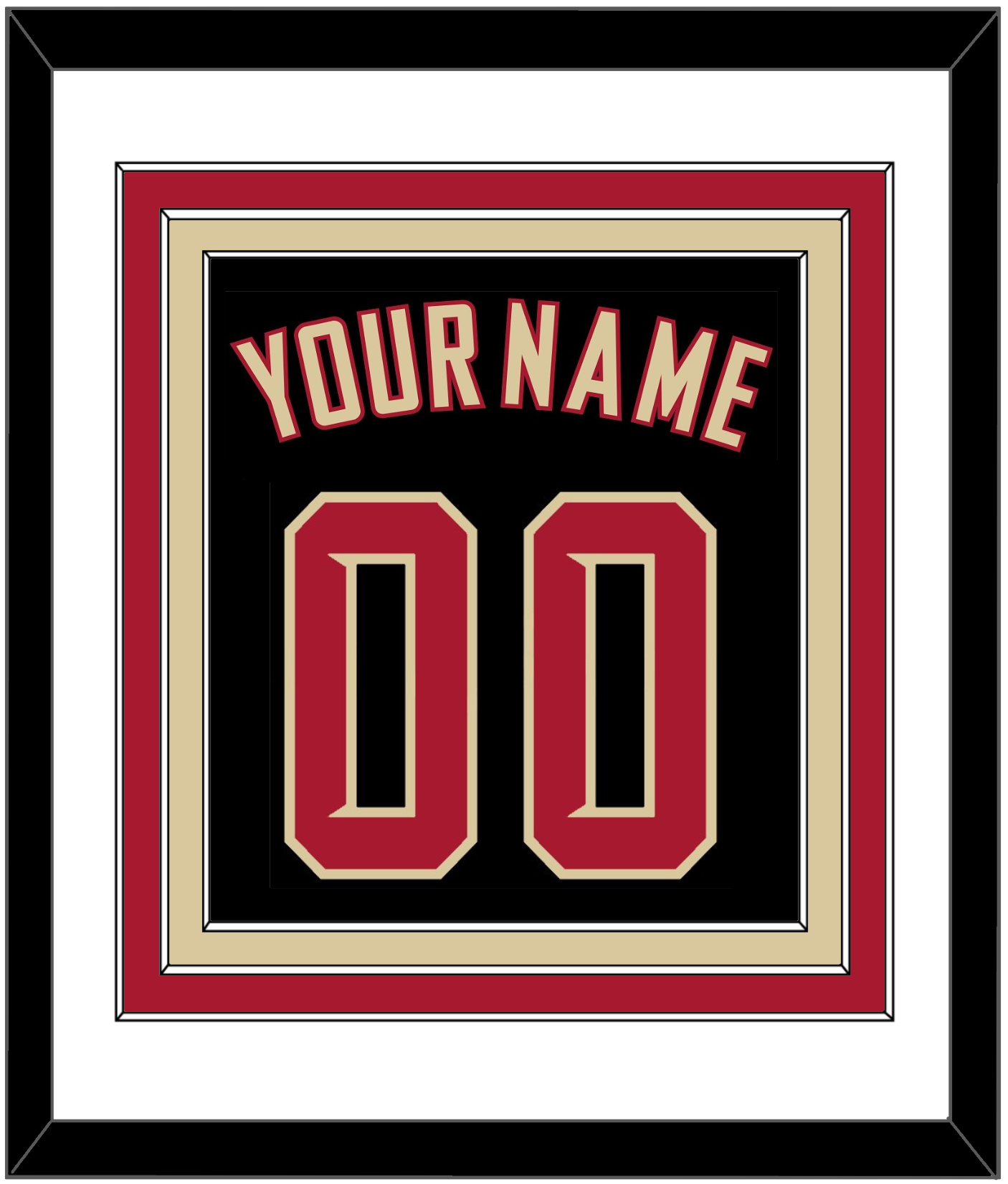 Arizona Name & Number - Alternate Black (2020-2023) - Premier Tier 1