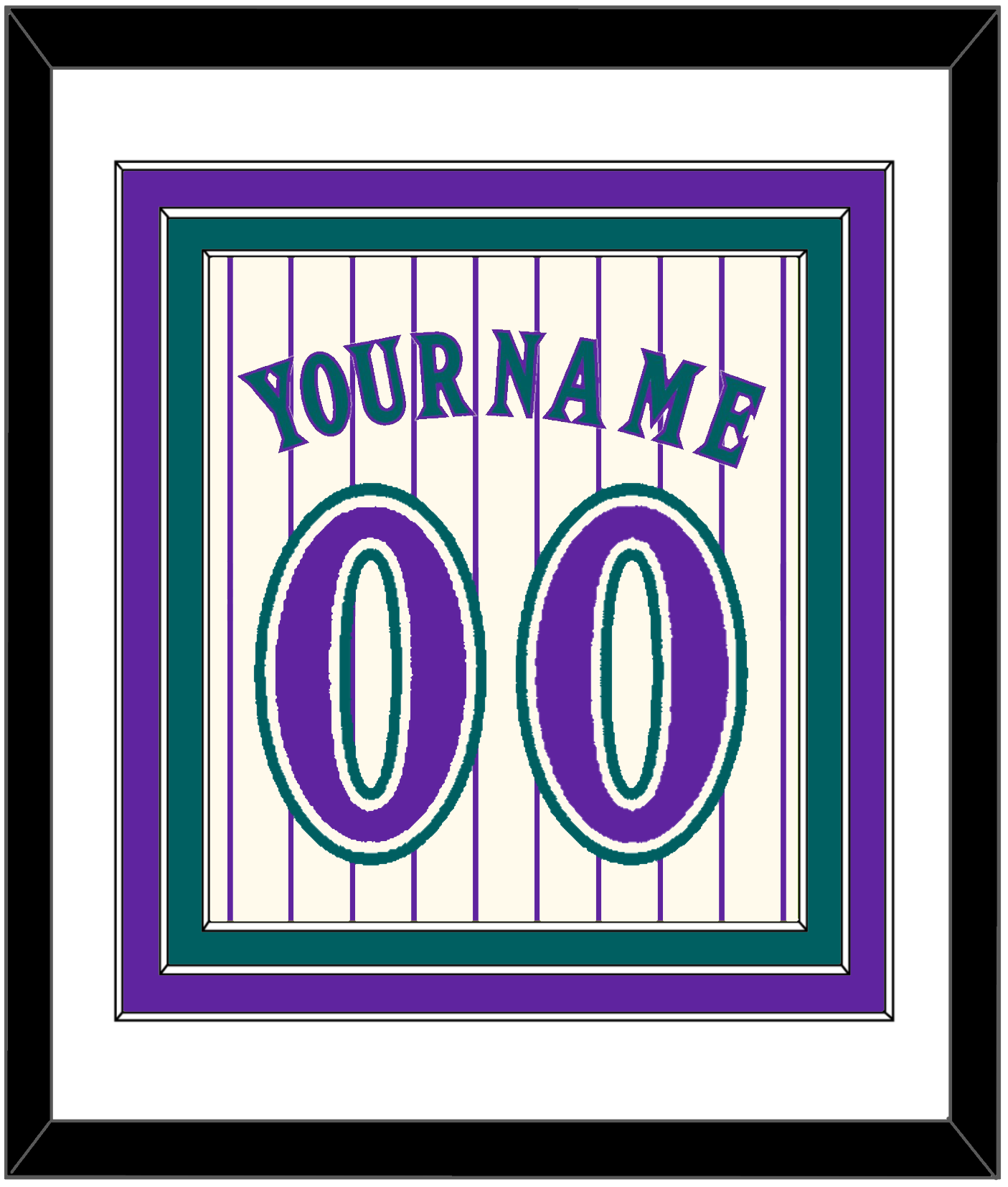 Arizona Name & Number - Home Off-White Pinstripes (2001-2006) - Premier Tier 1