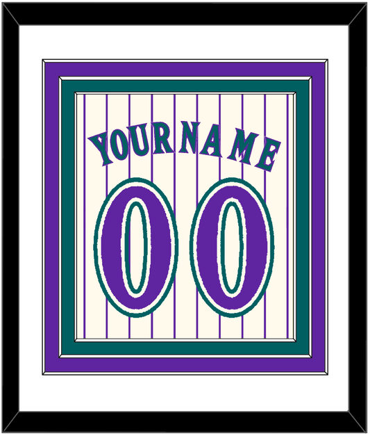 Arizona Name & Number - Home Off-White Pinstripes (2001-2006) - Premier Tier 1