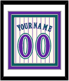 Arizona Name & Number - Home Off-White Pinstripes (2001-2006) - Triple Mat 1