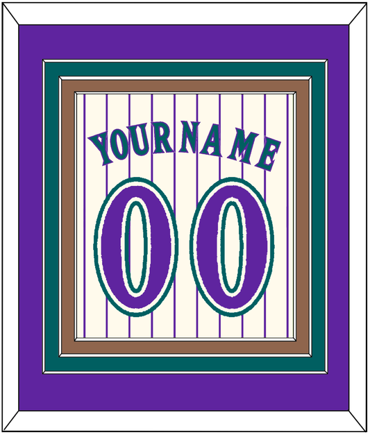 Arizona Name & Number - Home Off-White Pinstripes (2001-2006) - Premier Tier 2