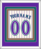 Arizona Name & Number - Home Off-White Pinstripes (2001-2006) - Triple Mat 2