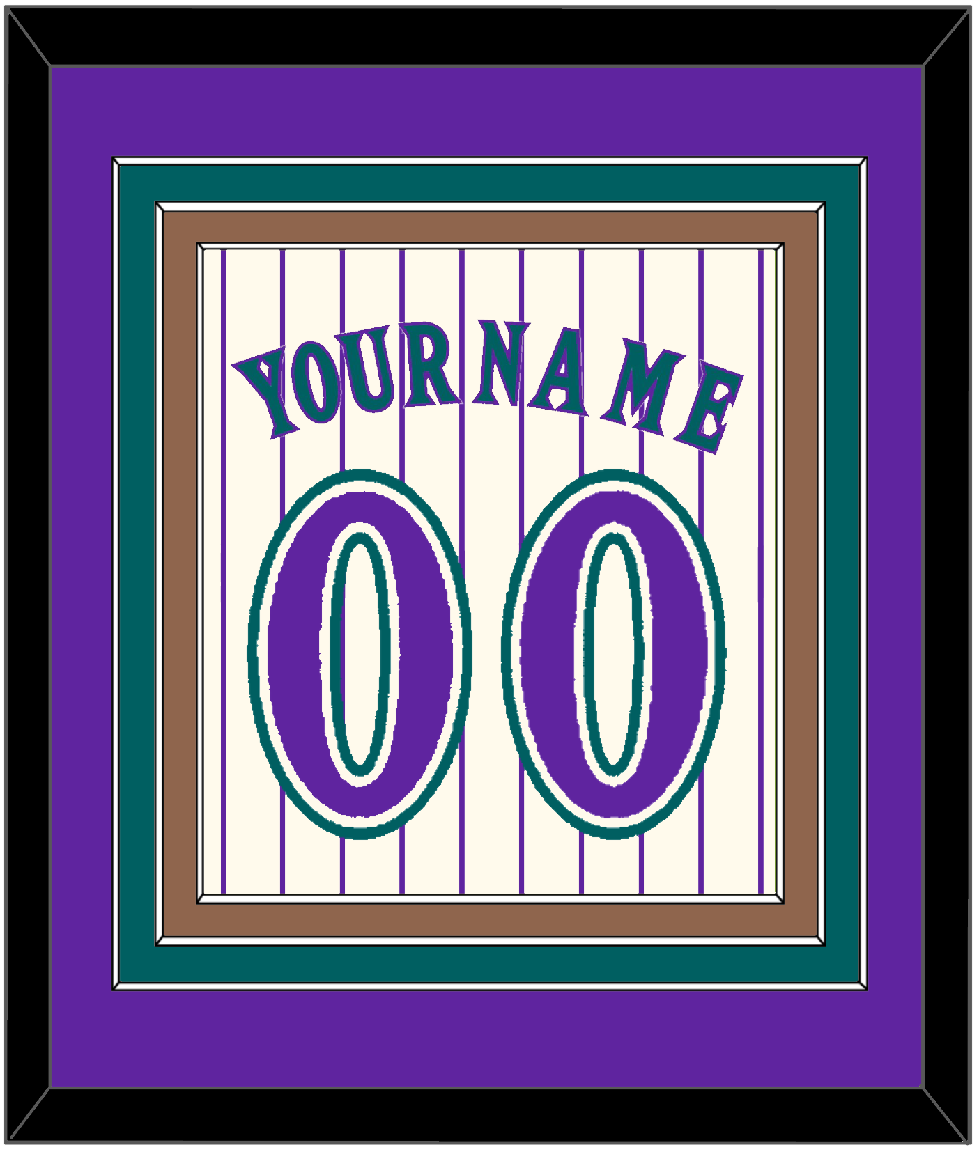 Arizona Name & Number - Home Off-White Pinstripes (2001-2006) - Premier Tier 2