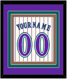 Arizona Name & Number - Home Off-White Pinstripes (2001-2006) - Triple Mat 2