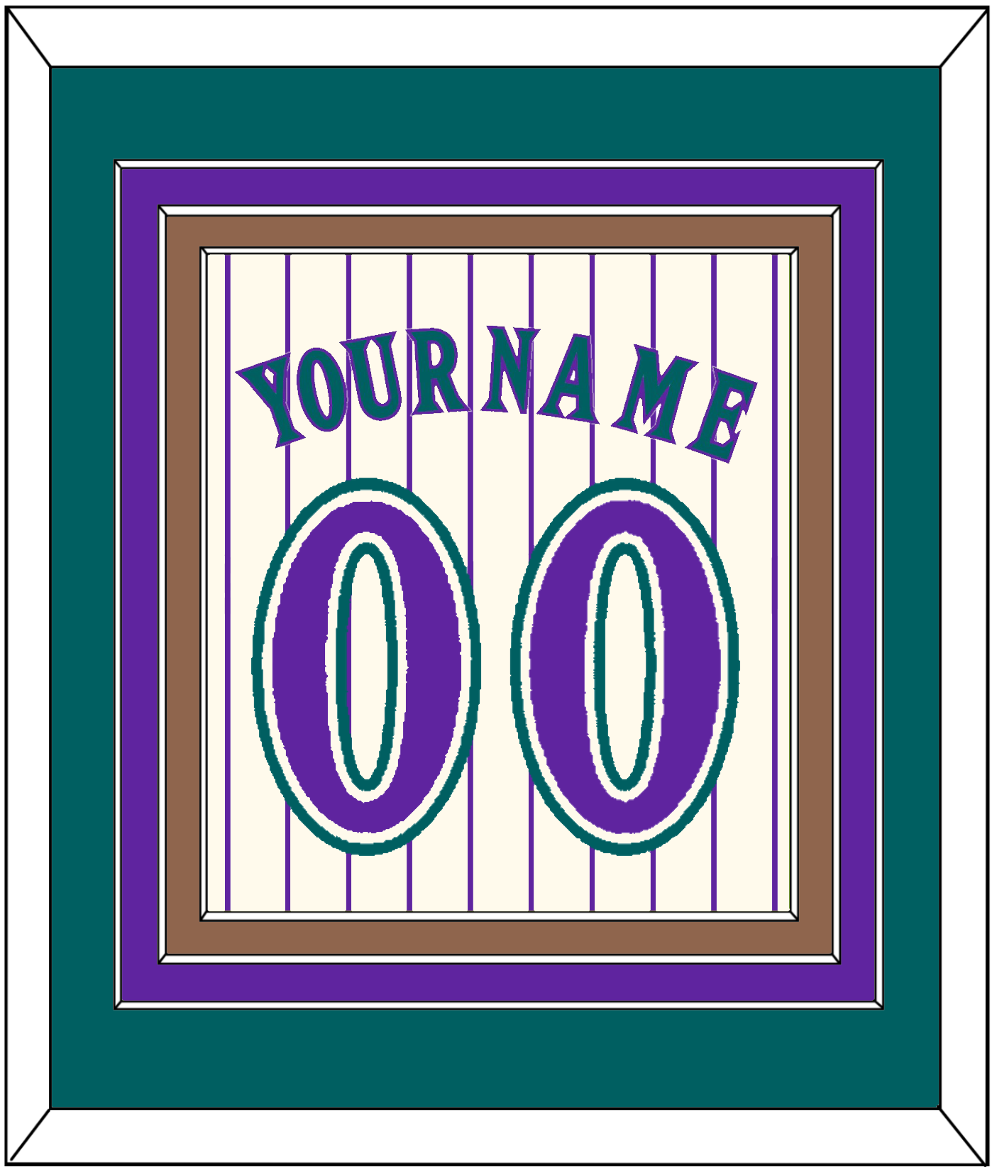 Arizona Name & Number - Home Off-White Pinstripes (2001-2006) - Premier Tier 3