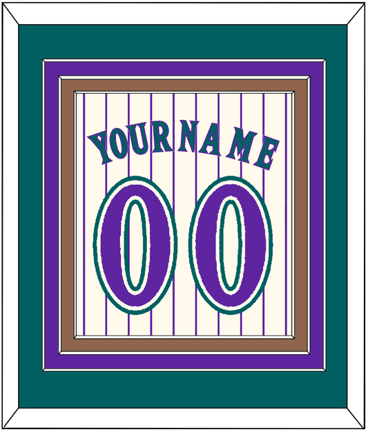 Arizona Name & Number - Home Off-White Pinstripes (2001-2006) - Premier Tier 3