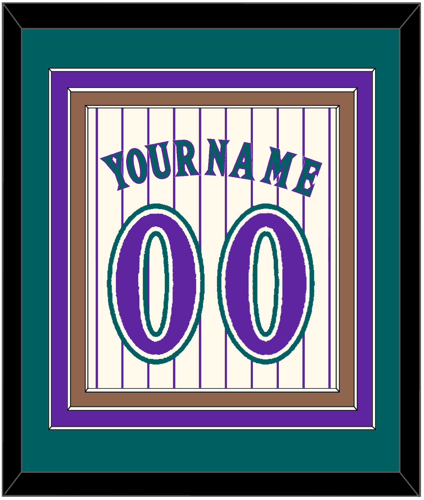 Arizona Name & Number - Home Off-White Pinstripes (2001-2006) - Premier Tier 3