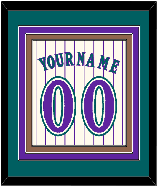 Arizona Name & Number - Home Off-White Pinstripes (2001-2006) - Premier Tier 3