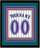 Arizona Name & Number - Home Off-White Pinstripes (2001-2006) - Triple Mat 3
