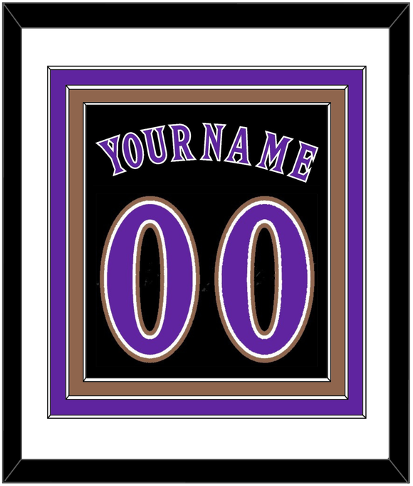 Arizona Name & Number - Alternate Black (2001-2006) - Triple Mat 1