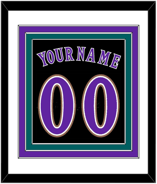 Arizona Name & Number - Alternate Black (2001-2006) - Premier Tier 2