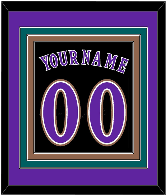 Arizona Name & Number - Alternate Black (2001-2006) - Triple Mat 3
