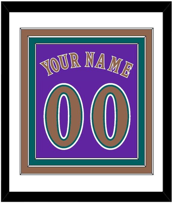 Arizona Name & Number - Alternate Purple (1998-2002) - Triple Mat 1
