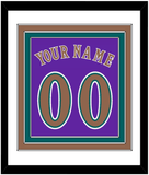 Arizona Name & Number - Alternate Purple (1998-2002) - Triple Mat 1