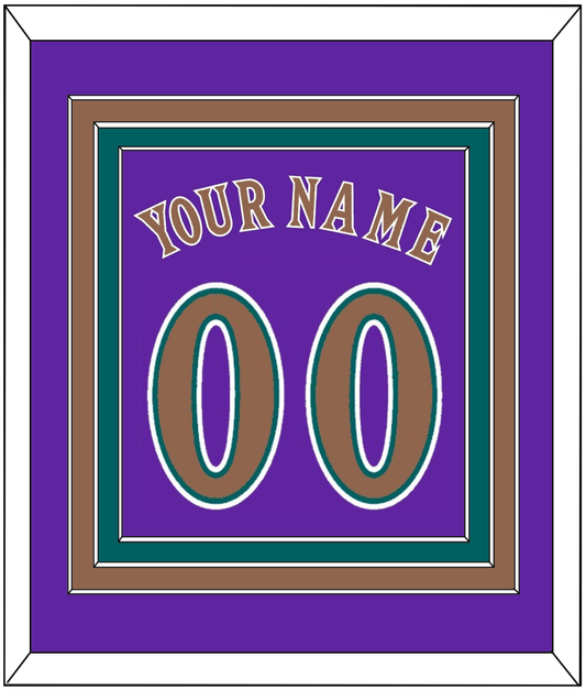 Arizona Name & Number - Alternate Purple (1998-2002) - Premier Tier 2