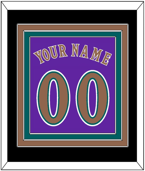 Arizona Name & Number - Alternate Purple (1998-2002) - Triple Mat 3