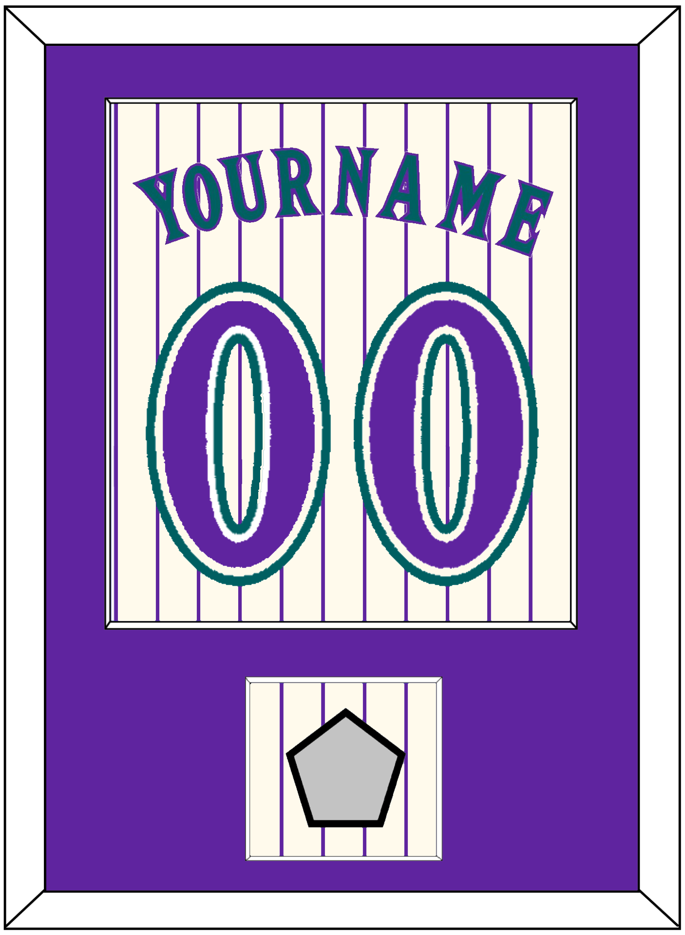 Arizona Name, Number & World Series Patch - Home Off-White Pinstripes (2001-2006) - Essential Tier 1