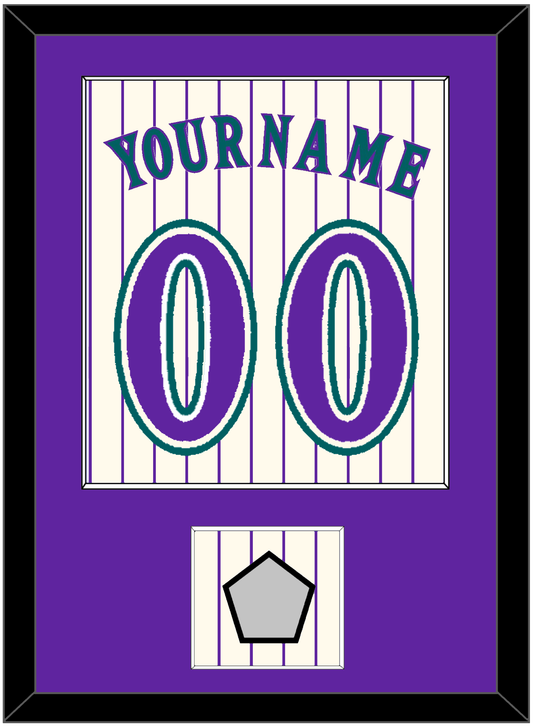 Arizona Name, Number & World Series Patch - Home Off-White Pinstripes (2001-2006) - Essential Tier 1