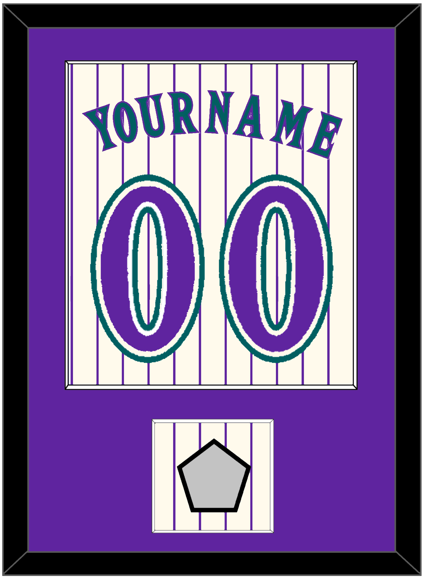 Arizona Name, Number & World Series Patch - Home Off-White Pinstripes (2001-2006) - Essential Tier 1