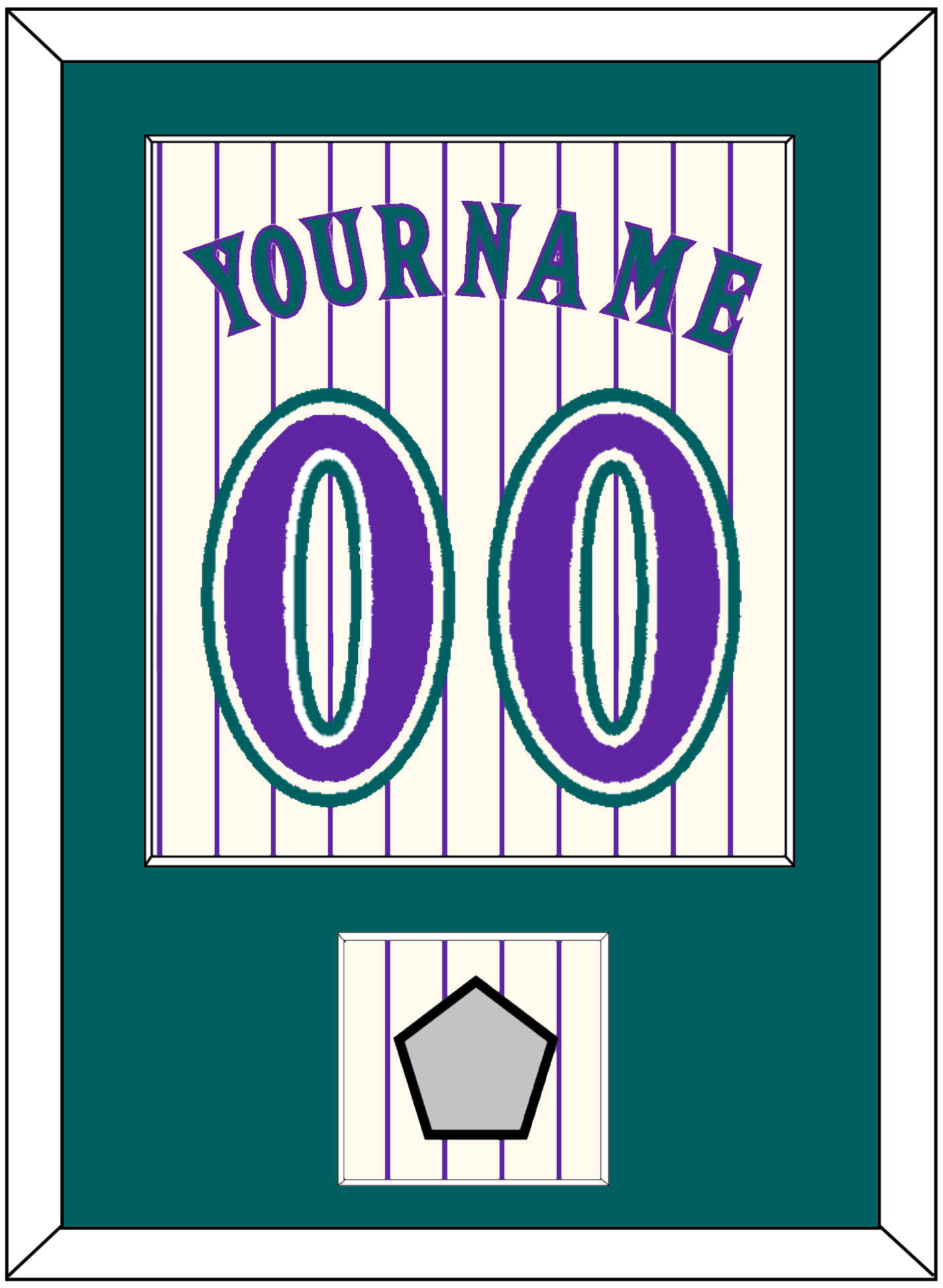 Arizona Name, Number & World Series Patch - Home Off-White Pinstripes (2001-2006) - Essential Tier 2
