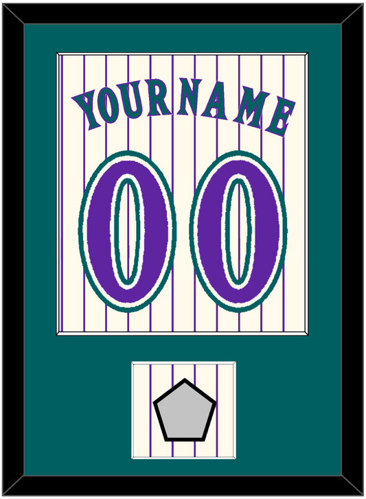 Arizona Name, Number & World Series Patch - Home Off-White Pinstripes (2001-2006) - Essential Tier 2