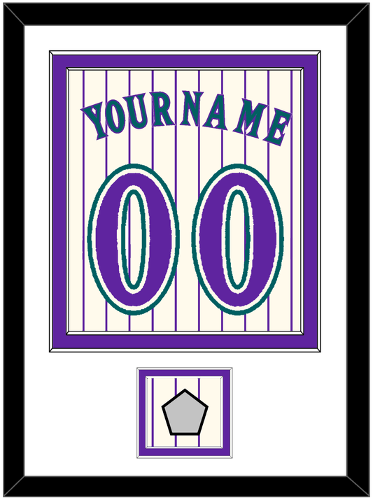 Arizona Name, Number & World Series Patch - Home Off-White Pinstripes (2001-2006) - Signature Tier 1