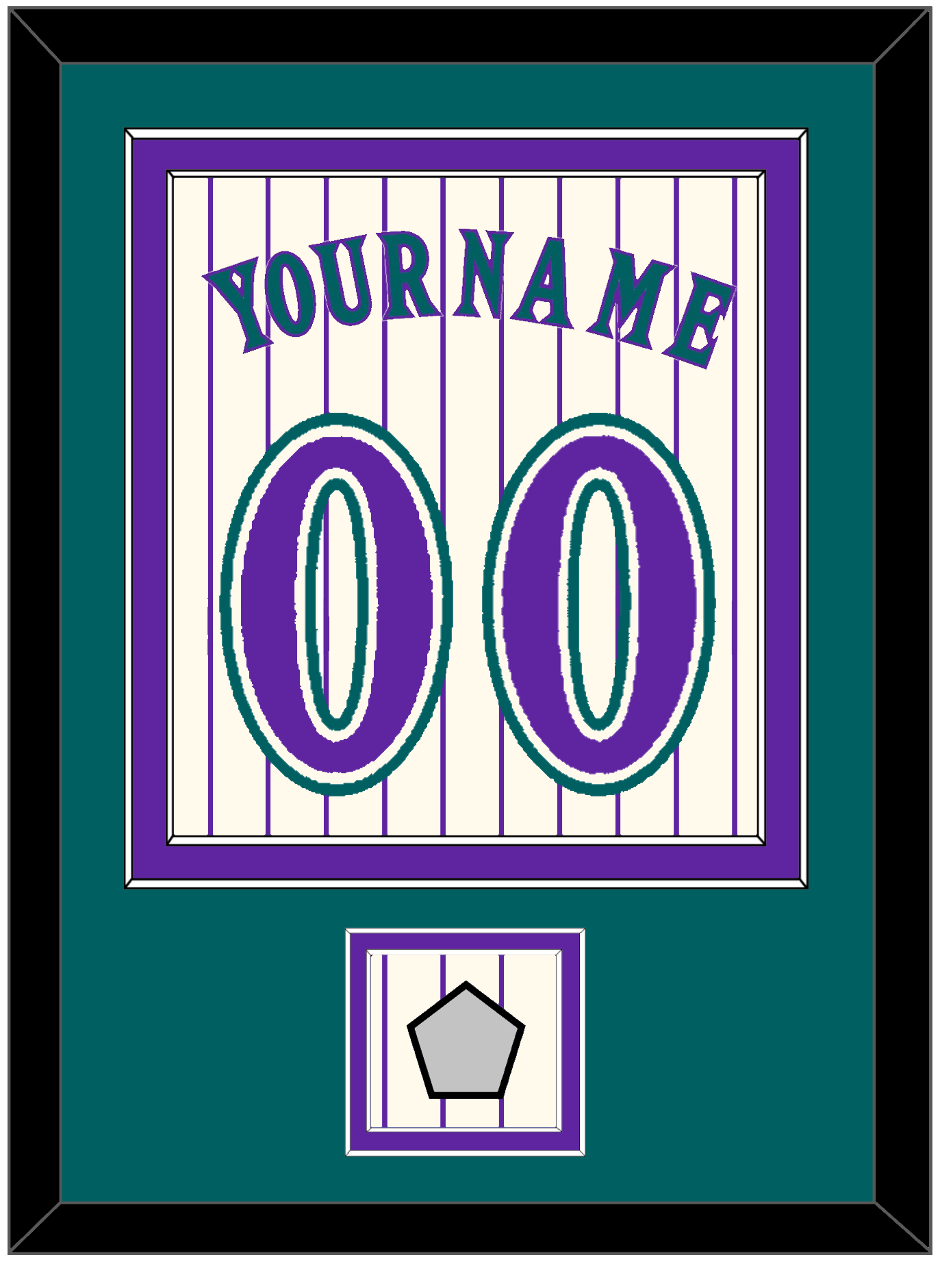 Arizona Name, Number & World Series Patch - Home Off-White Pinstripes (2001-2006) - Signature Tier 4