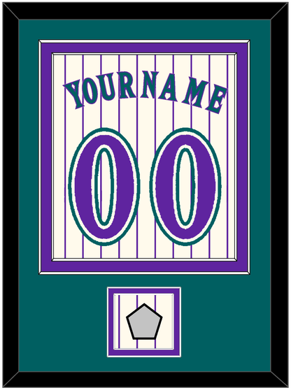 Arizona Name, Number & World Series Patch - Home Off-White Pinstripes (2001-2006) - Signature Tier 4