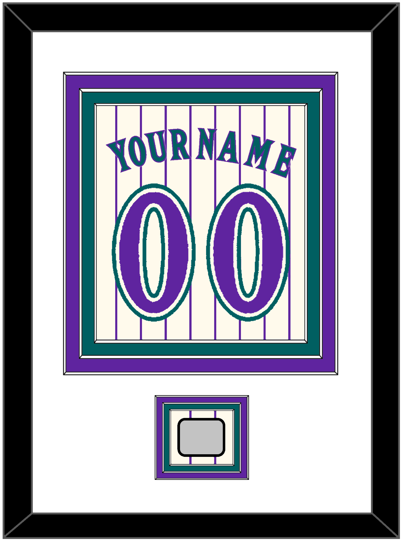 Arizona Name, Number & World Series Patch - Home Off-White Pinstripes (2001-2006) - Premier Tier 1
