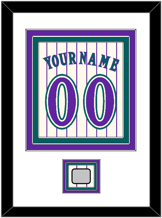 Arizona Name, Number & World Series Patch - Home Off-White Pinstripes (2001-2006) - Premier Tier 1