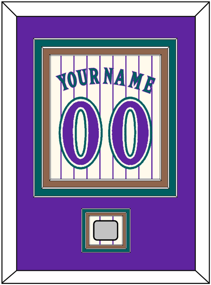 Arizona Name, Number & World Series Patch - Home Off-White Pinstripes (2001-2006) - Premier Tier 2