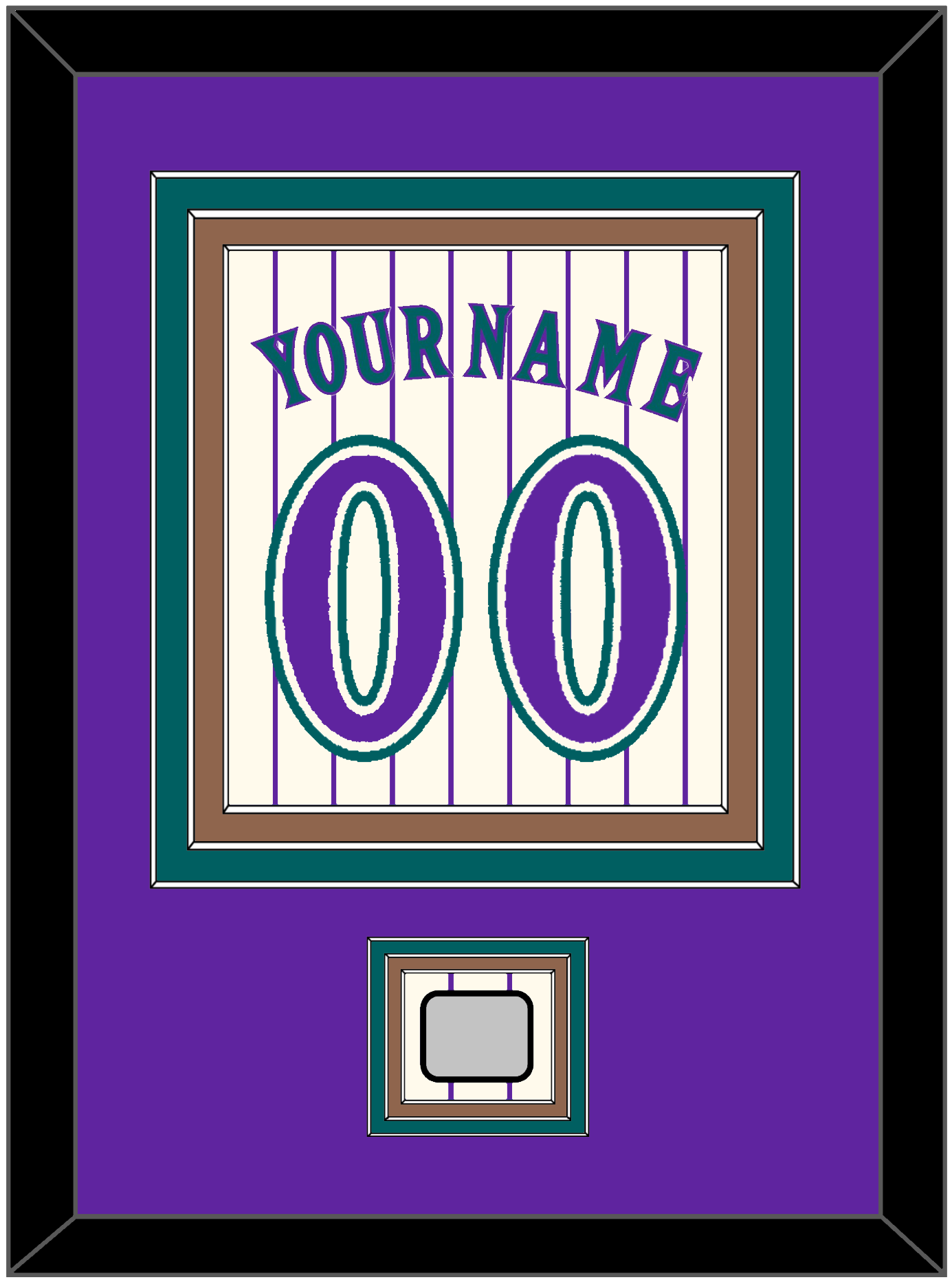 Arizona Name, Number & World Series Patch - Home Off-White Pinstripes (2001-2006) - Premier Tier 2