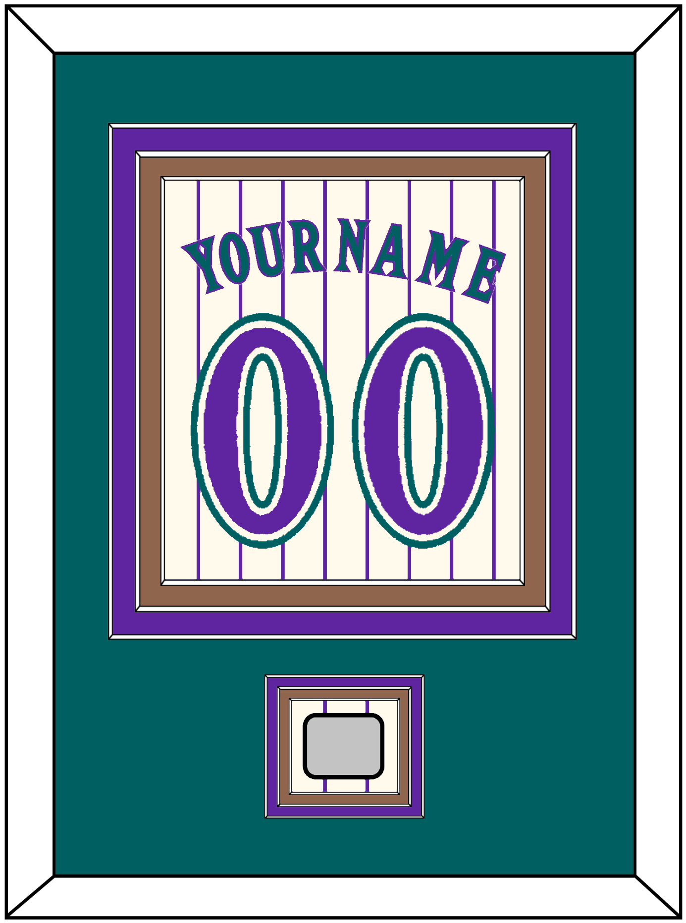 Arizona Name, Number & World Series Patch - Home Off-White Pinstripes (2001-2006) - Premier Tier 3