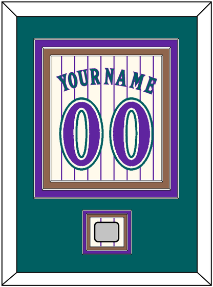 Arizona Name, Number & World Series Patch - Home Off-White Pinstripes (2001-2006) - Premier Tier 3