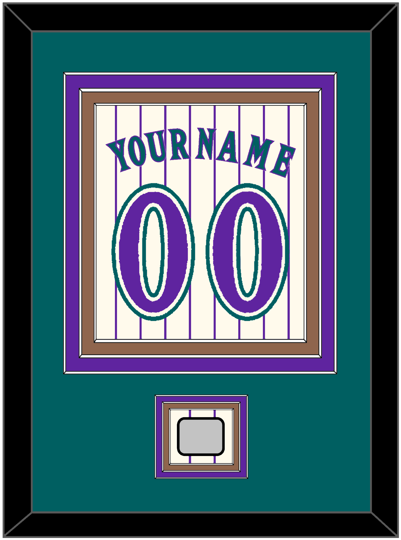 Arizona Name, Number & World Series Patch - Home Off-White Pinstripes (2001-2006) - Premier Tier 3