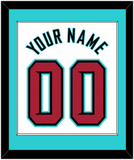 Arizona Name & Number - Home White - Single Mat 2