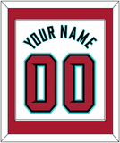 Arizona Name & Number - Home White - Single Mat 3