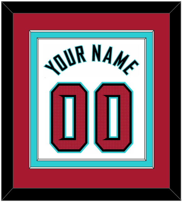 Arizona Name & Number - Home White - Double Mat 4