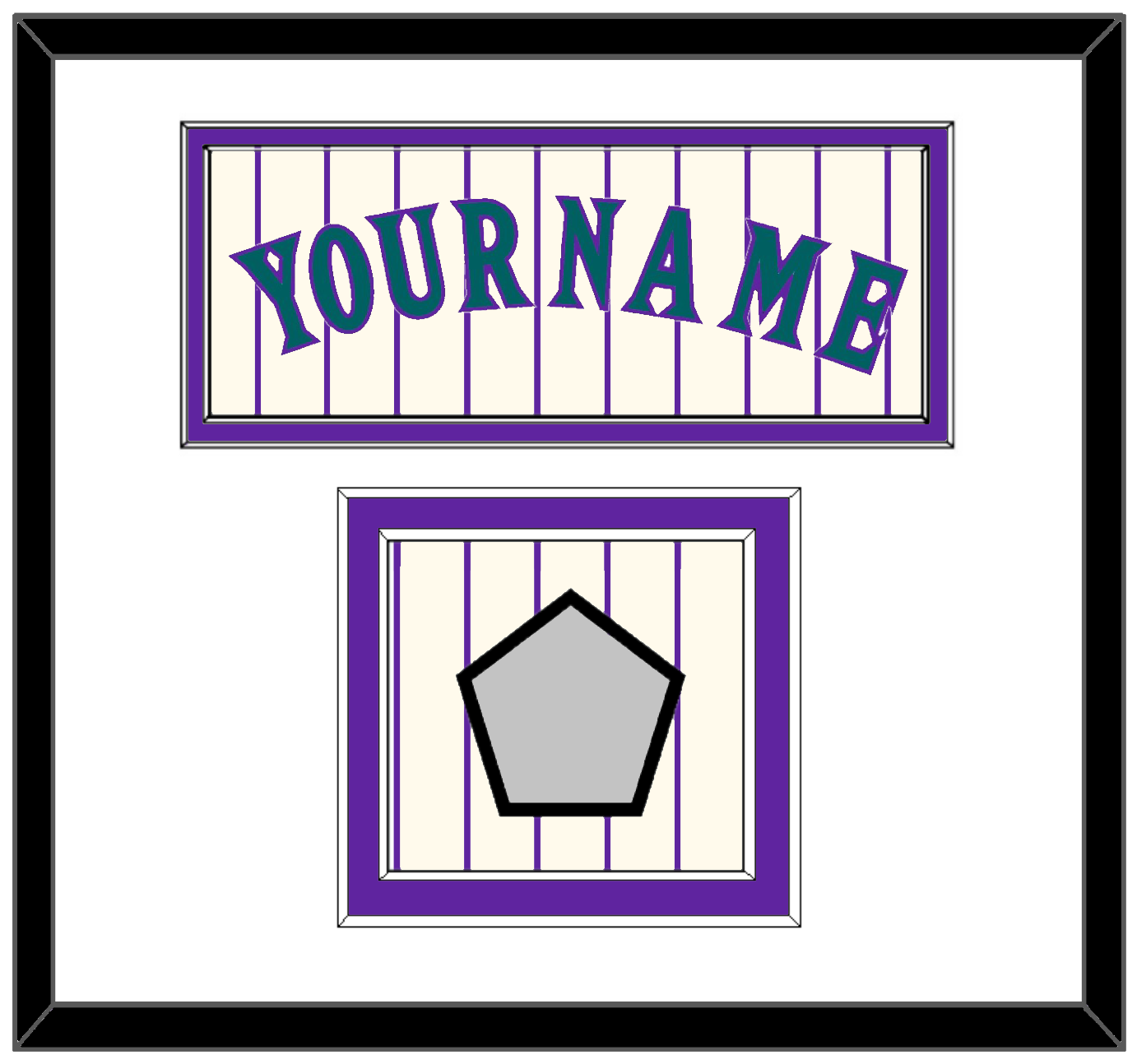 Arizona Name & World Series Patch - Home Off-White Pinstripes (2001-2006) - Signature Tier 1