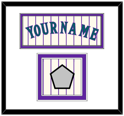 Arizona Name & World Series Patch - Home Off-White Pinstripes (2001-2006) - Signature Tier 1