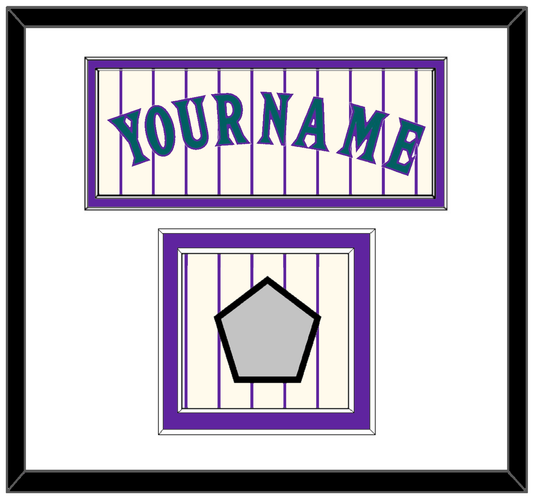 Arizona Name & World Series Patch - Home Off-White Pinstripes (2001-2006) - Signature Tier 1