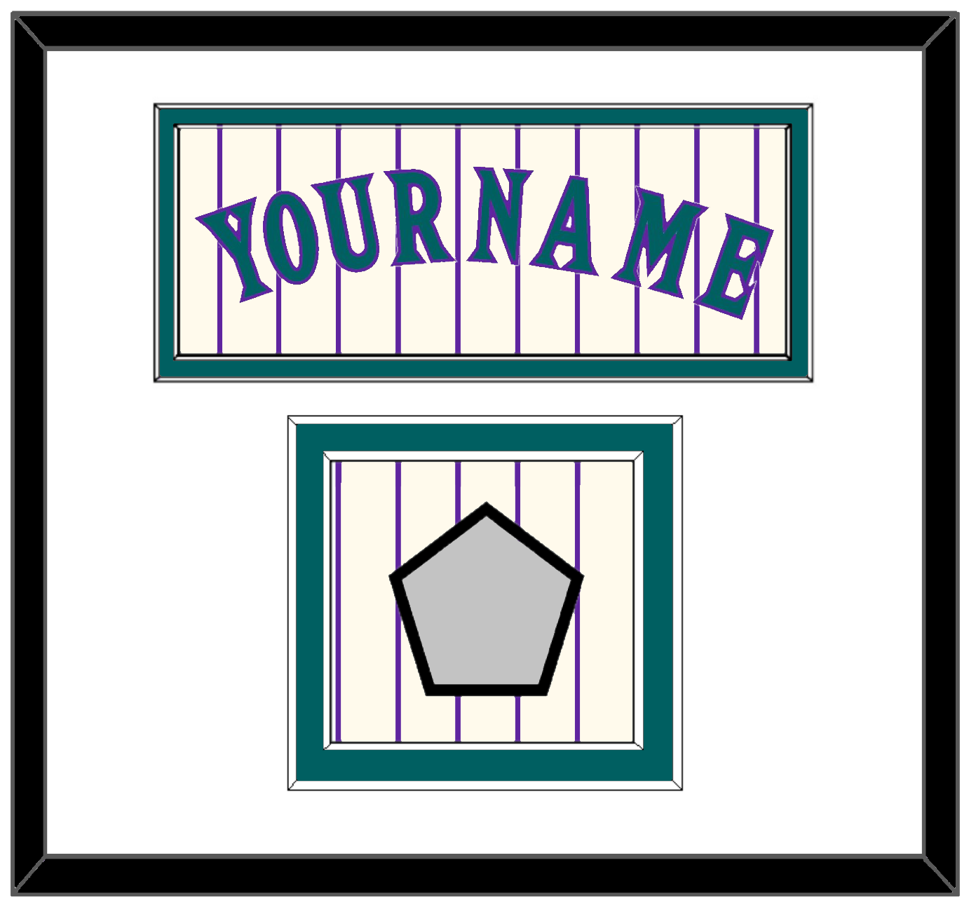 Arizona Name & World Series Patch - Home Off-White Pinstripes (2001-2006) - Signature Tier 2